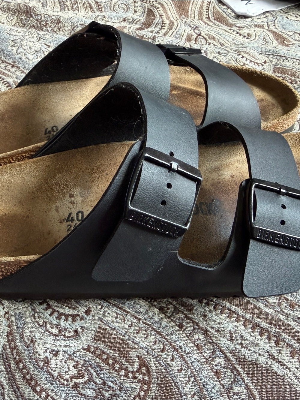 Birkenstock Black Double Buckle Sandals - Picture 3 of 8